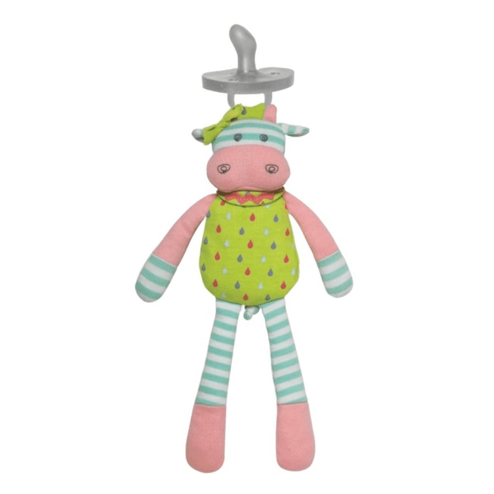 Apple Park G.O.T.S. Certified Organic Pacifier Holder Belle Cow